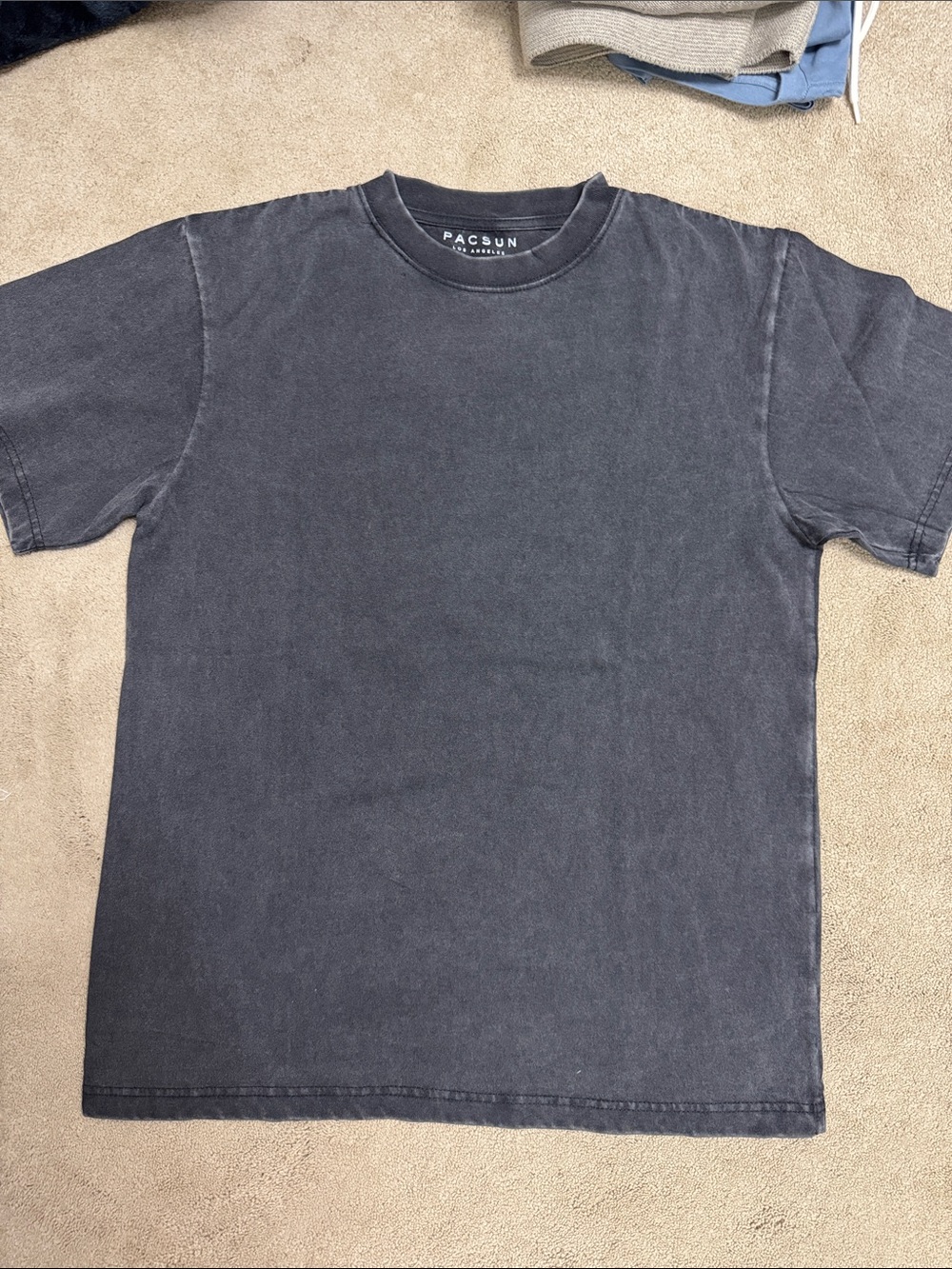 PacSun Washed Charcoal Short Sleeve Crew Tee
